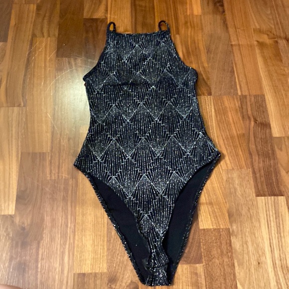 Divided H&M Black and silver bodysuit - Picture 1 of 7